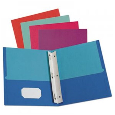 Teacher&Aposs Aid OXF Twisted Twin Smooth Pocket Folder with Fasteners; Assorted, 10PK TE3213455